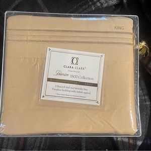 New 1800 Count Camel King Sheets